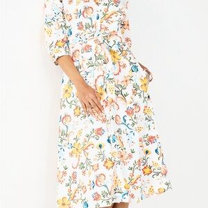 Croft & Barrow Yellow Maxi Sundress with Bishop Sleeves